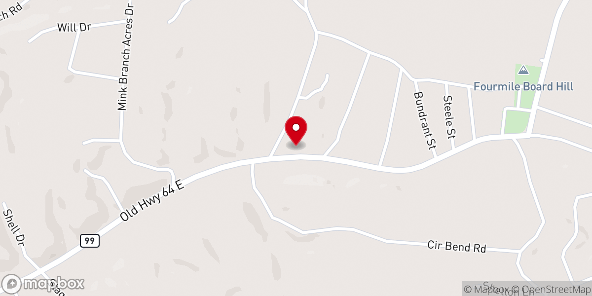 Map showing location of Revival Center United Pentecostal Church
