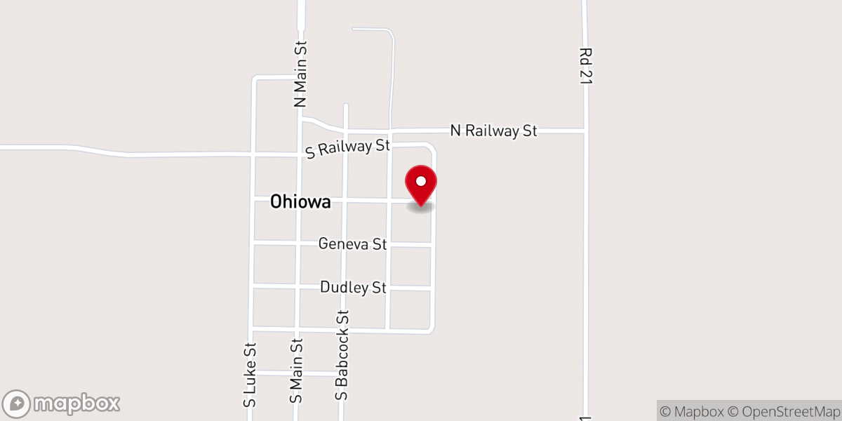 Map showing location of St John's Lutheran Church