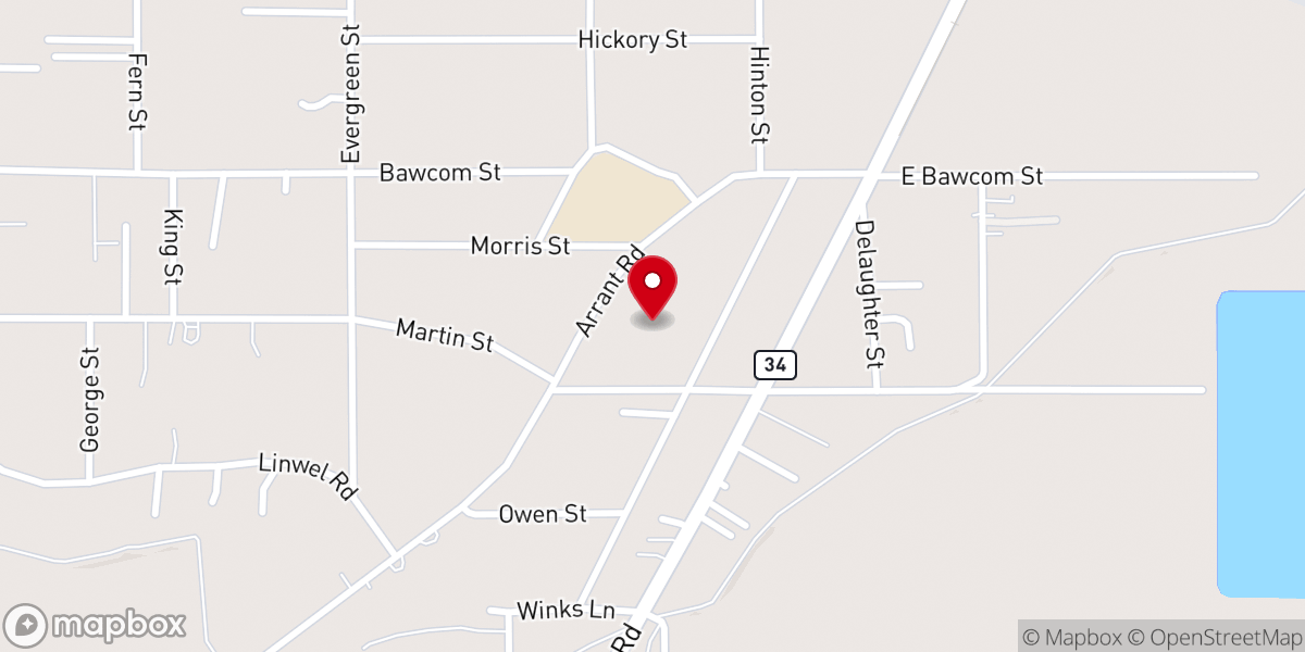 Map showing location of Welcome Home Church of God