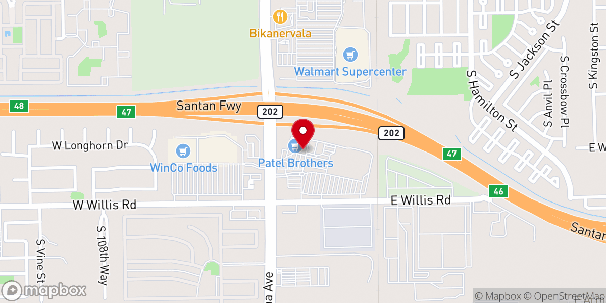 Map showing location of Bethel Chandler