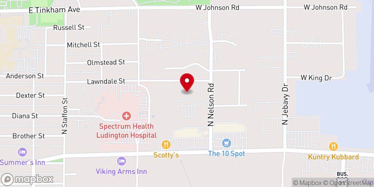 Map showing location of Cornerstone Baptist Church