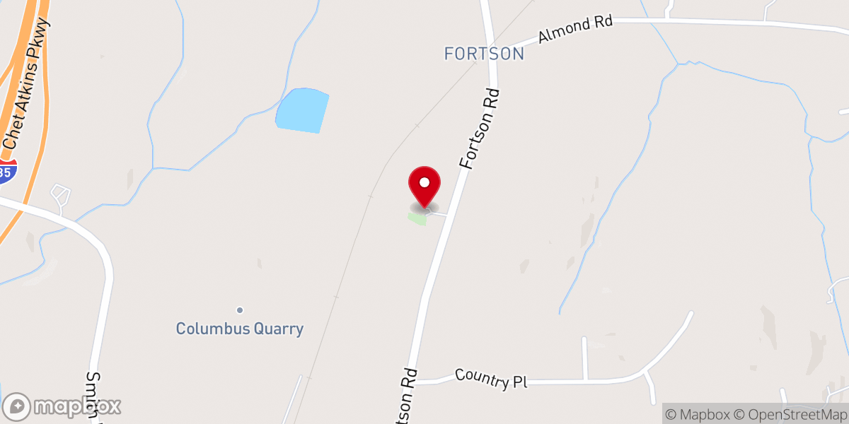 Map showing location of Getzen Memorial Baptist Church