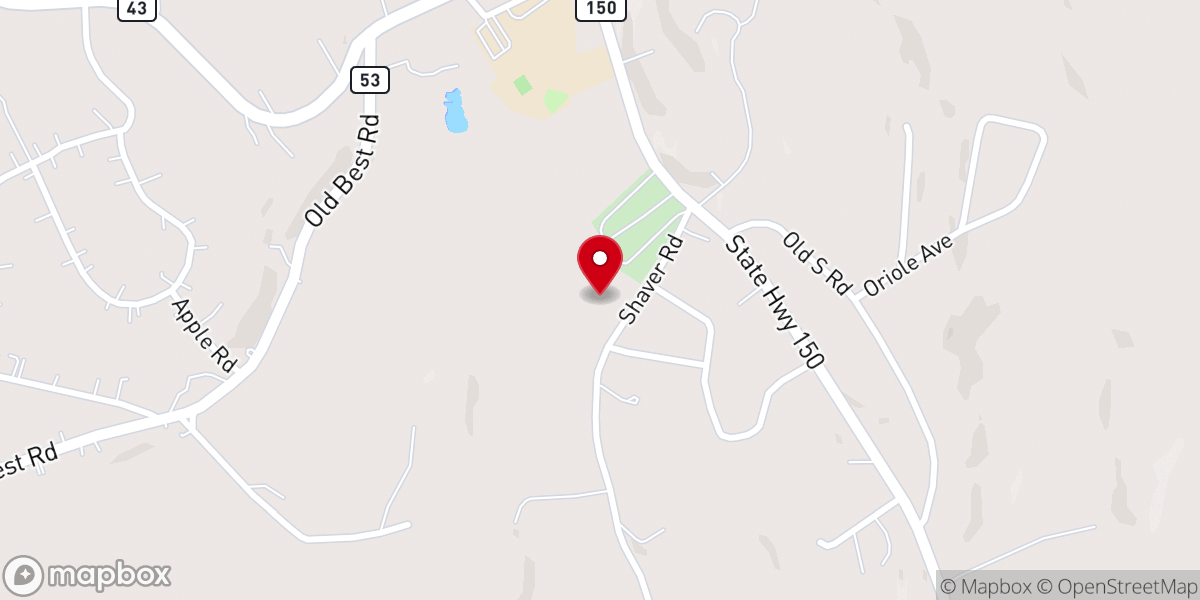 Map showing location of Salem United Methodist Church
