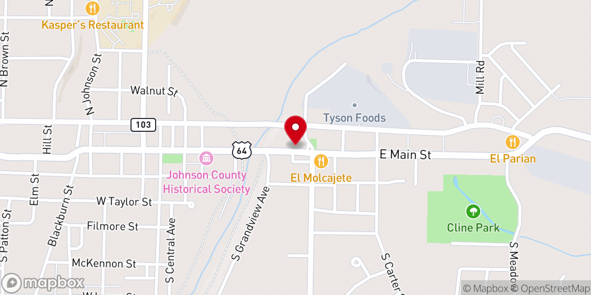Map showing location of Holy Redeemer Catholic Church
