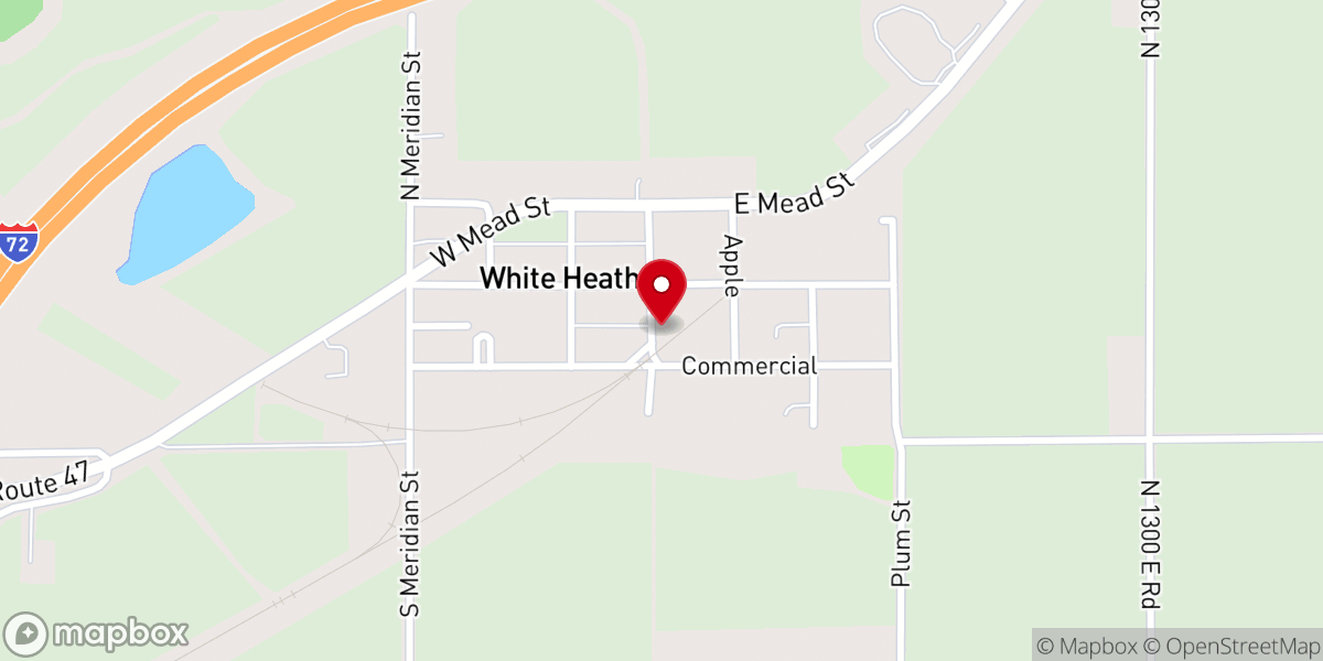 Map showing location of White Heath Community Building