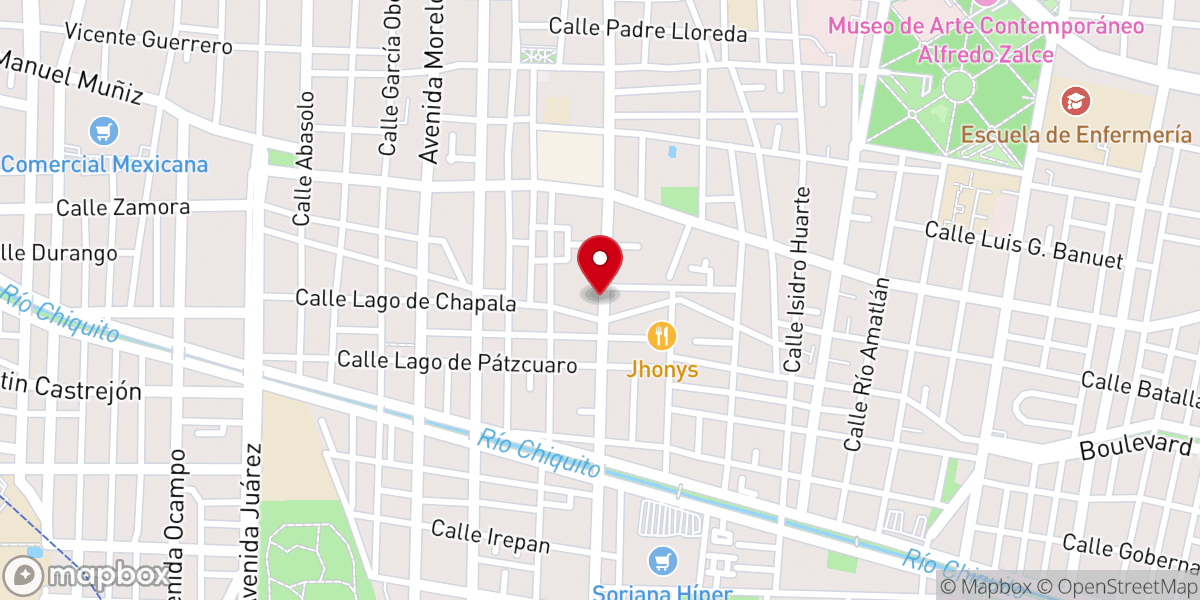 Map showing location of Dolares Centro Cambiario Santuario