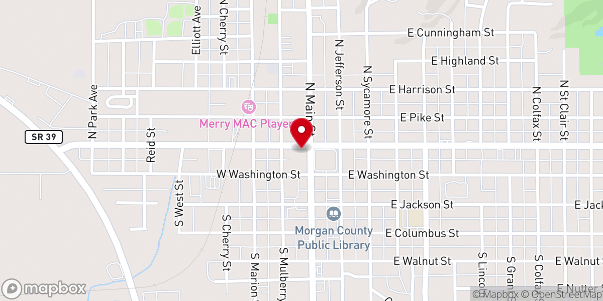 Map showing location of Community Foundation of Morgan County