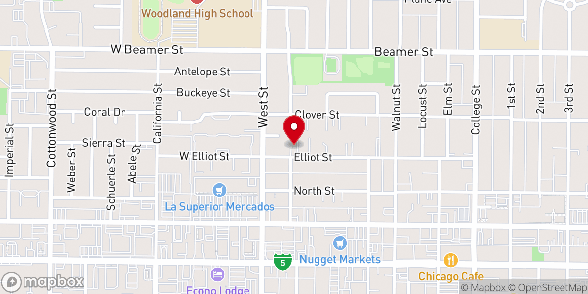 Map showing location of Woodland Seventh-day Adventist Church