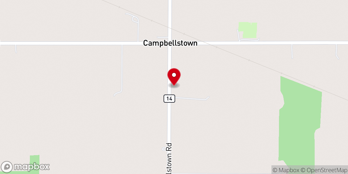 Map showing location of Campbellstown United Church of Christ