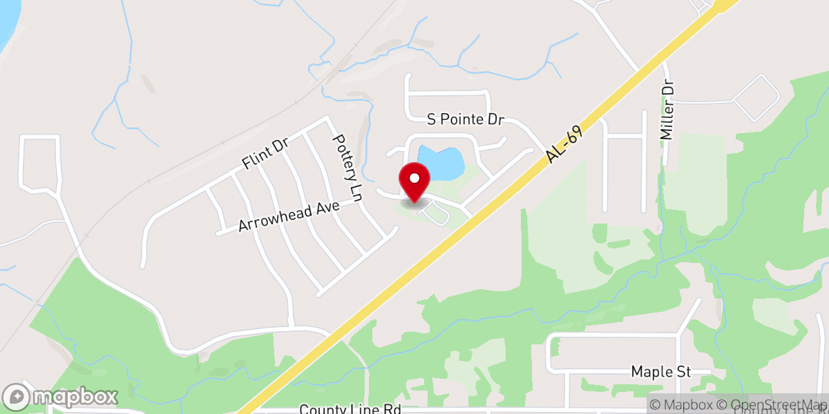 Map showing location of Greater Faith Church