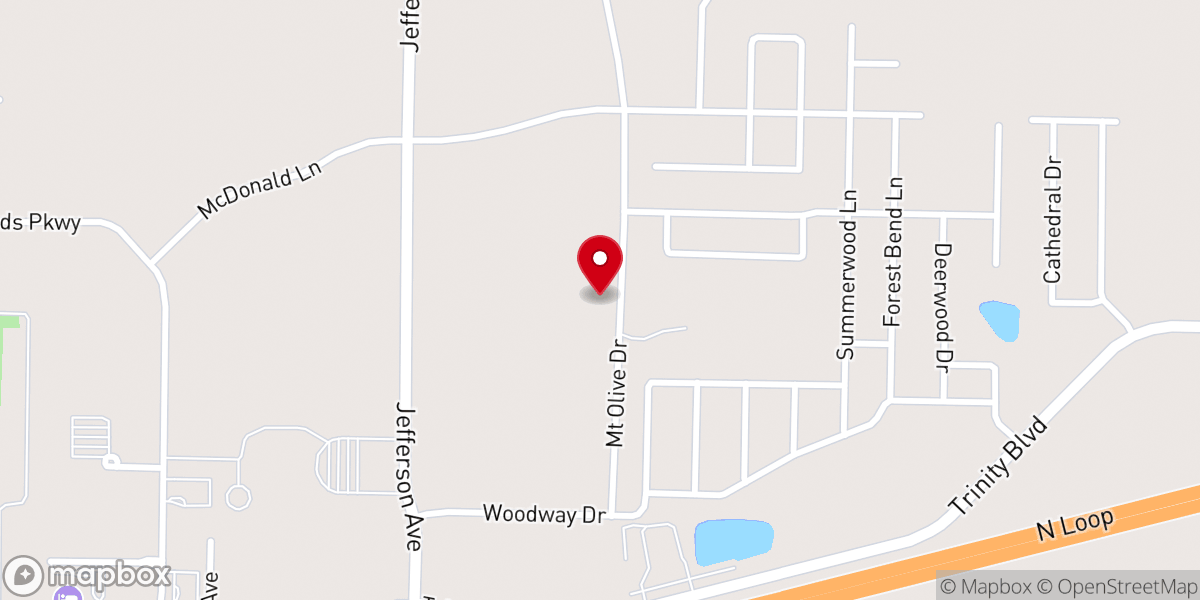 Map showing location of Mount Obie Church