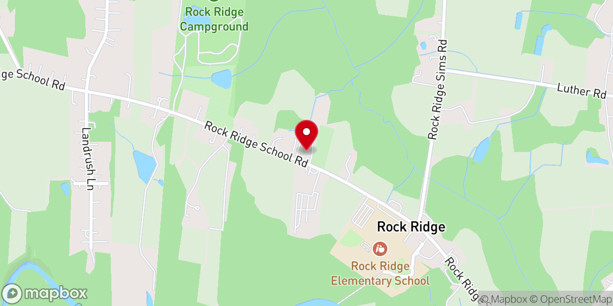 Map showing location of Marsh Swamp Free Will Baptist