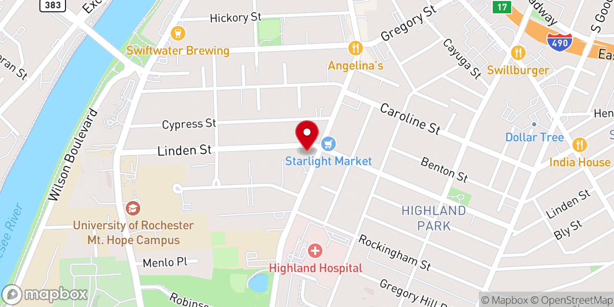 Map showing location of Greek Orthodox Church of the Holy Spirit