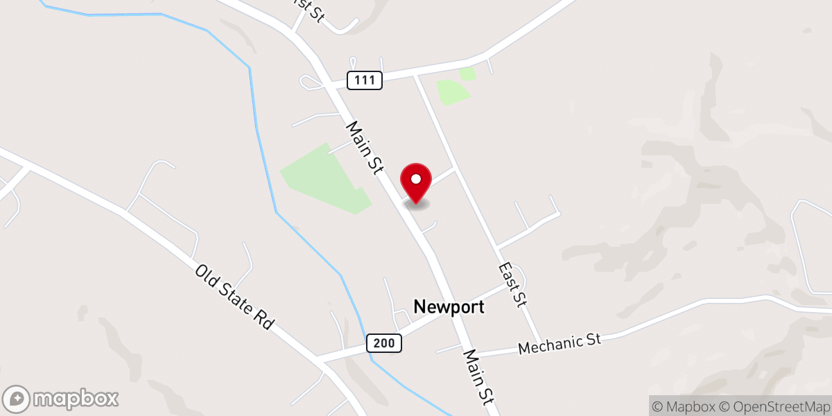 Map showing location of Newport Methodist Church