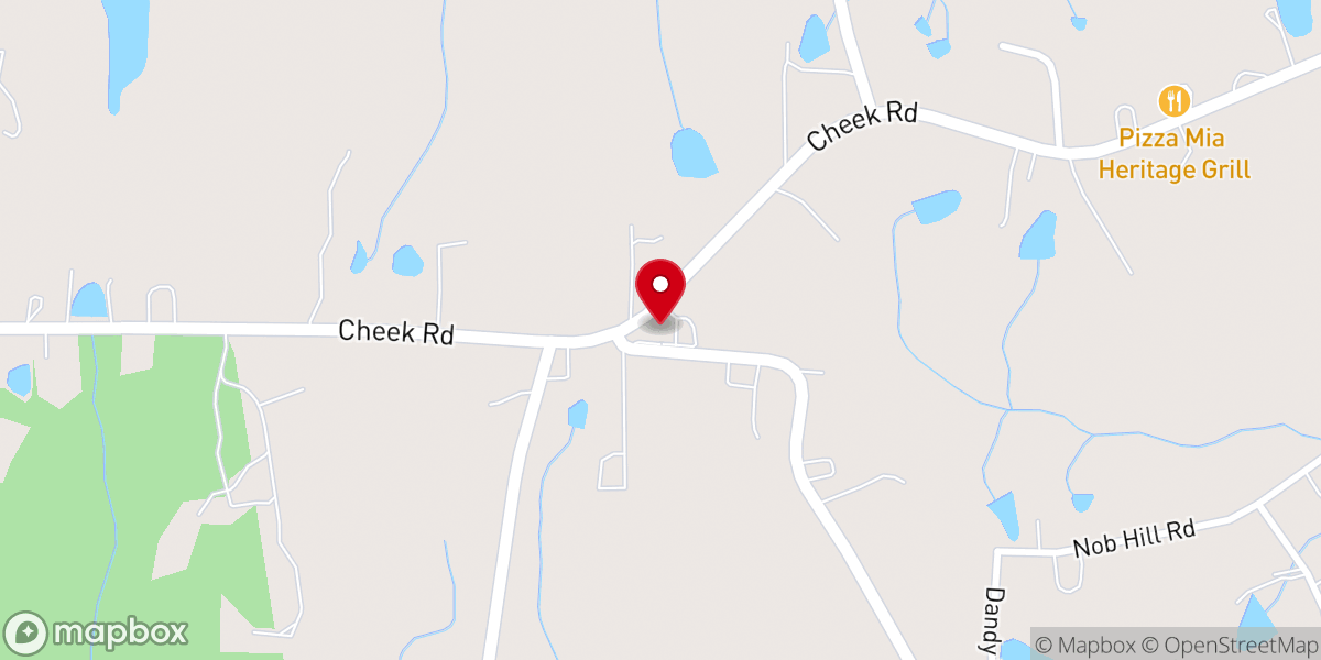 Map showing location of Mount Zoar Baptist Church