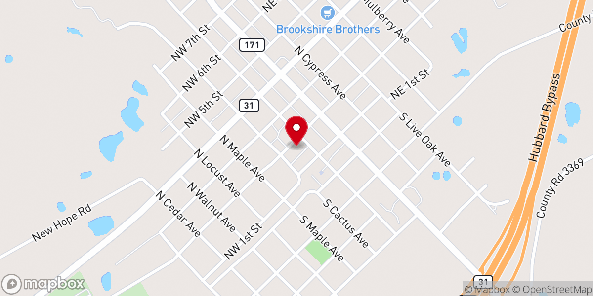Map showing location of First Church of God