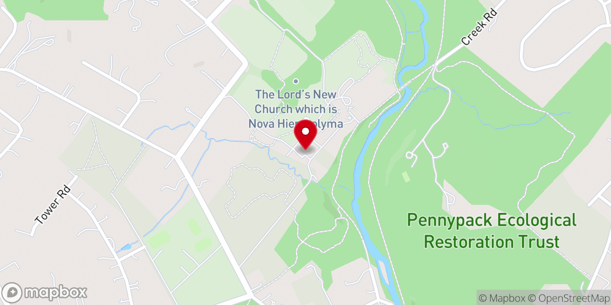 Map showing location of The Lords New Church