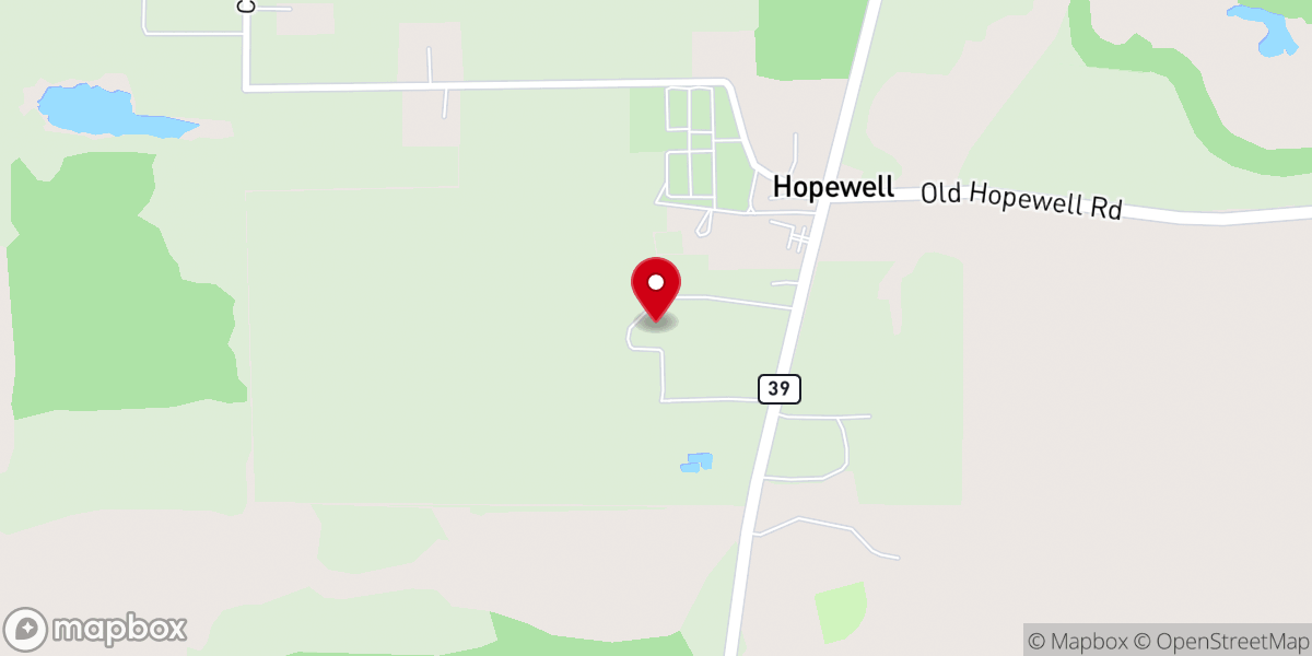 Map showing location of Spivey Farms