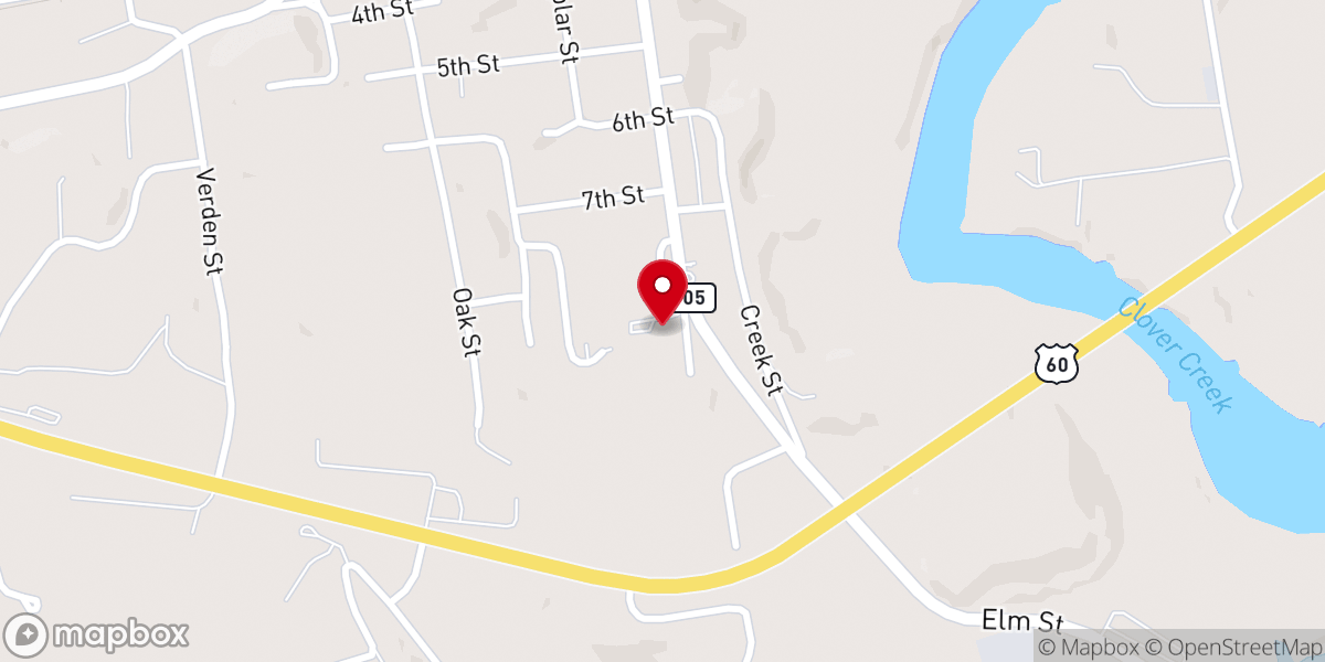 Map showing location of Cloverport Methodist