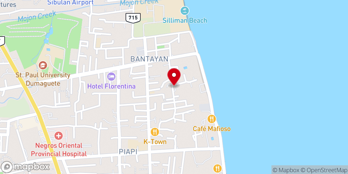 Map showing location of Dumaguete Amazing Grace Baptist Church