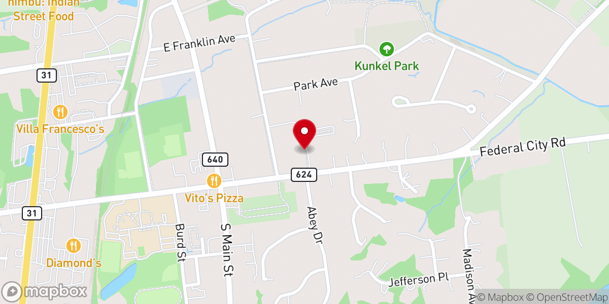 Map showing location of St. James Roman Catholic Church