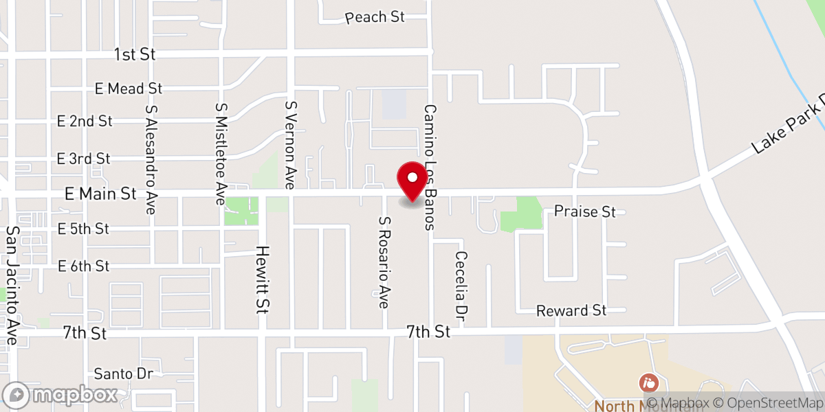 Map showing location of Unitarian Universalist Fellowship