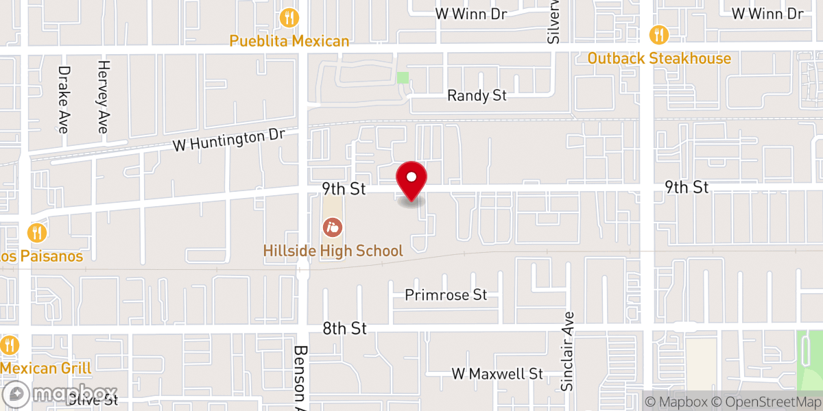 Map showing location of Gracious Living Church