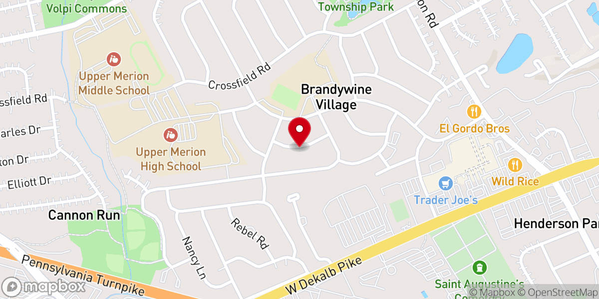Map showing location of Temple Brith Achim