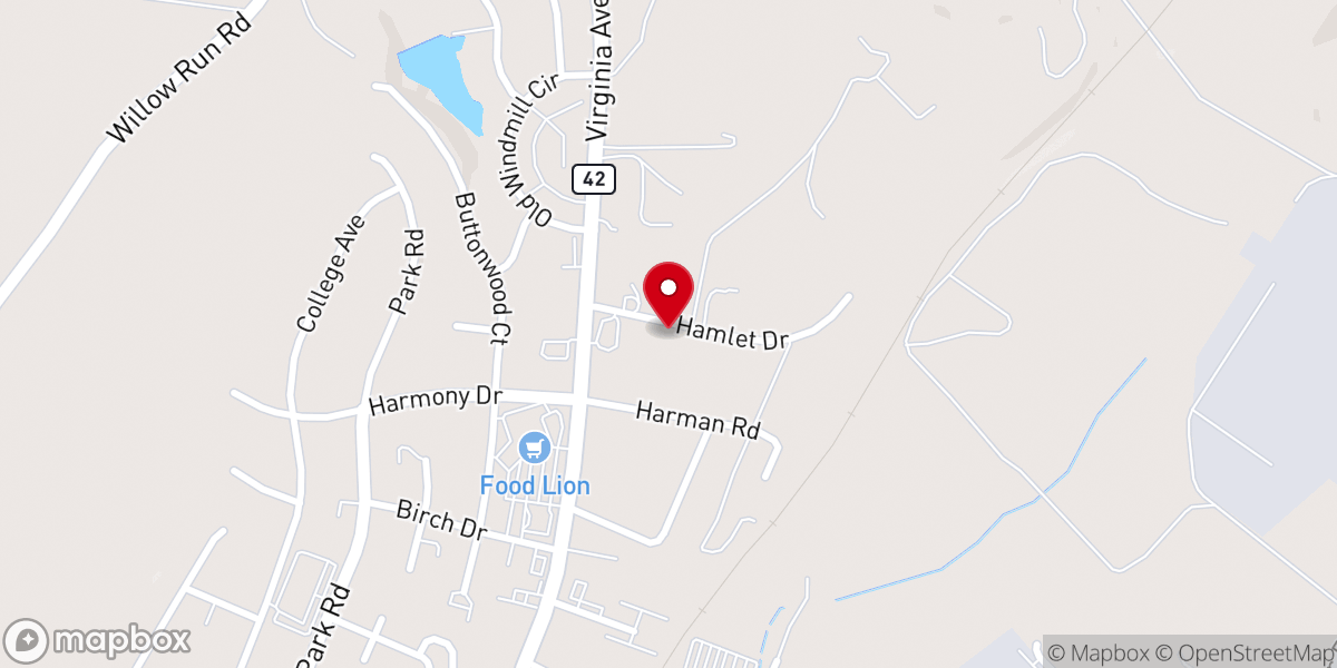 Map showing location of Family of Hope Mennonite Church