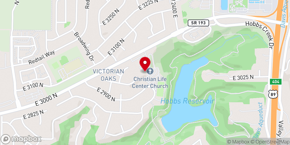 Map showing location of Christian Life Center Church