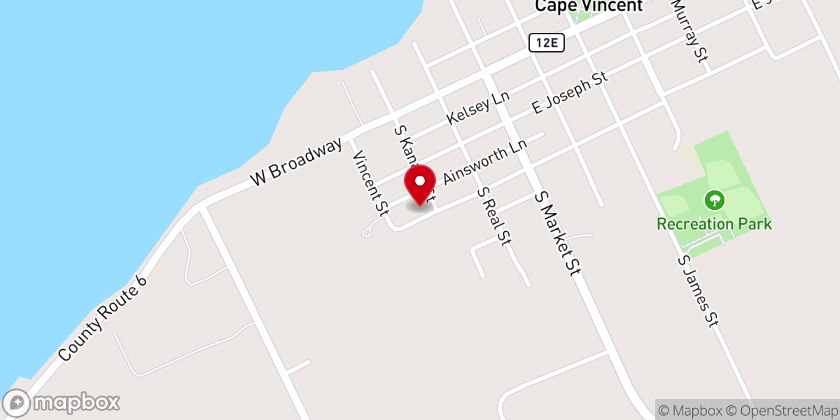 Map showing location of St Vincent De Paul Church