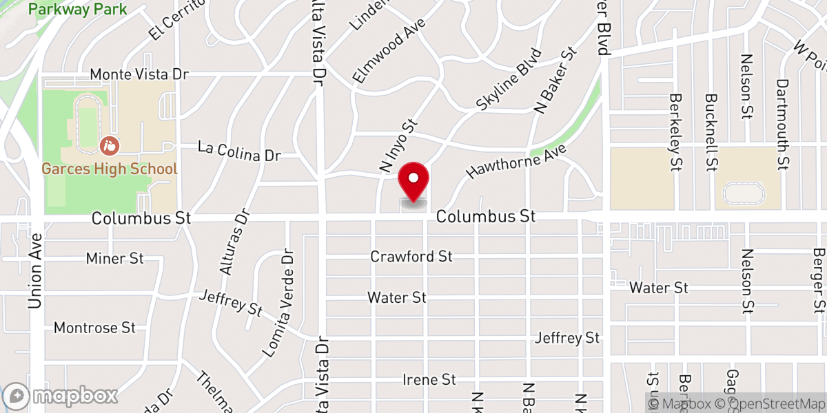 Map showing location of Christian Reformed Church