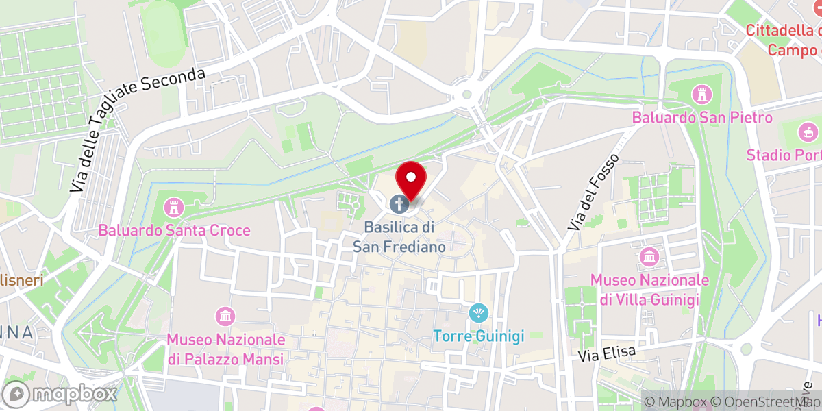 Map showing location of Basilica di San Frediano