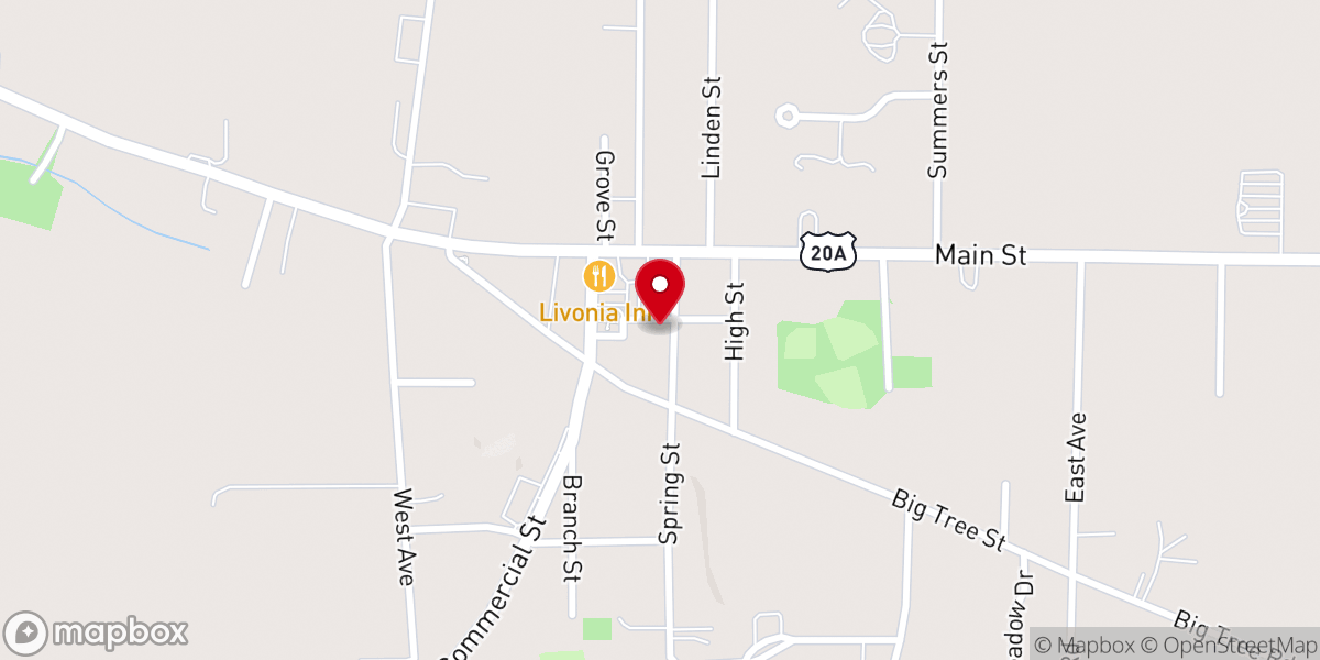 Map showing location of Church of the Nazarene in Livonia
