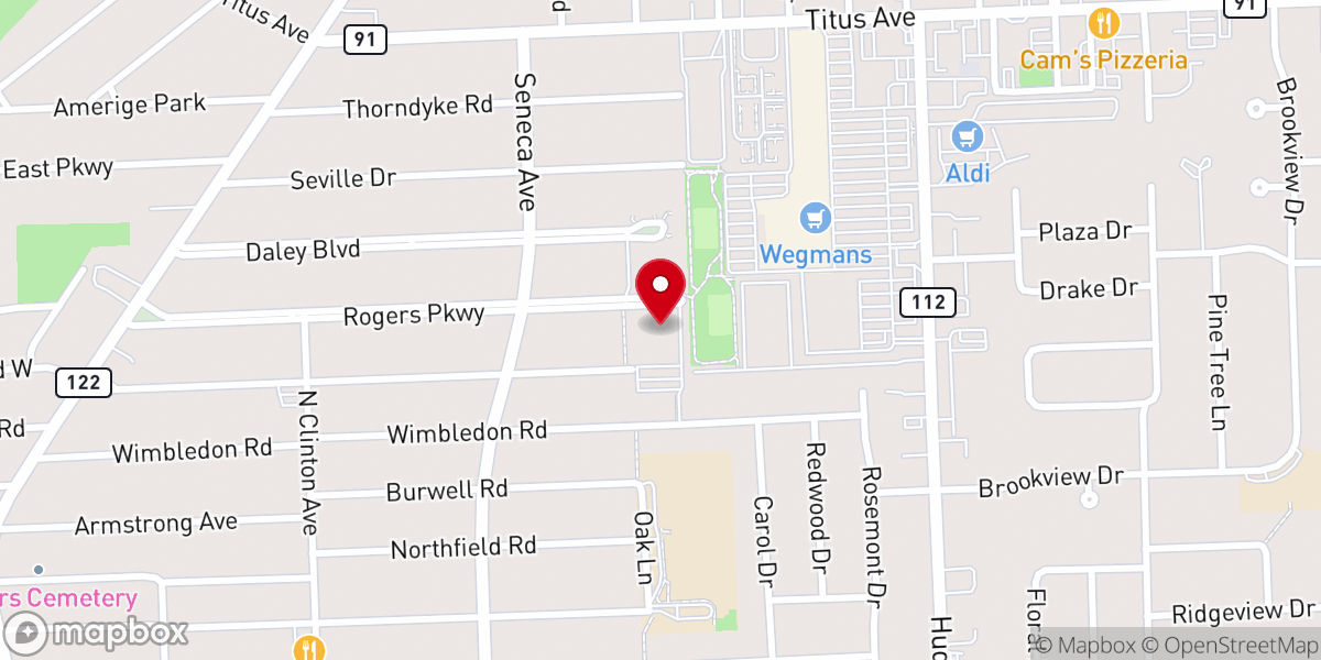 Map showing location of St. Margaret Mary Church