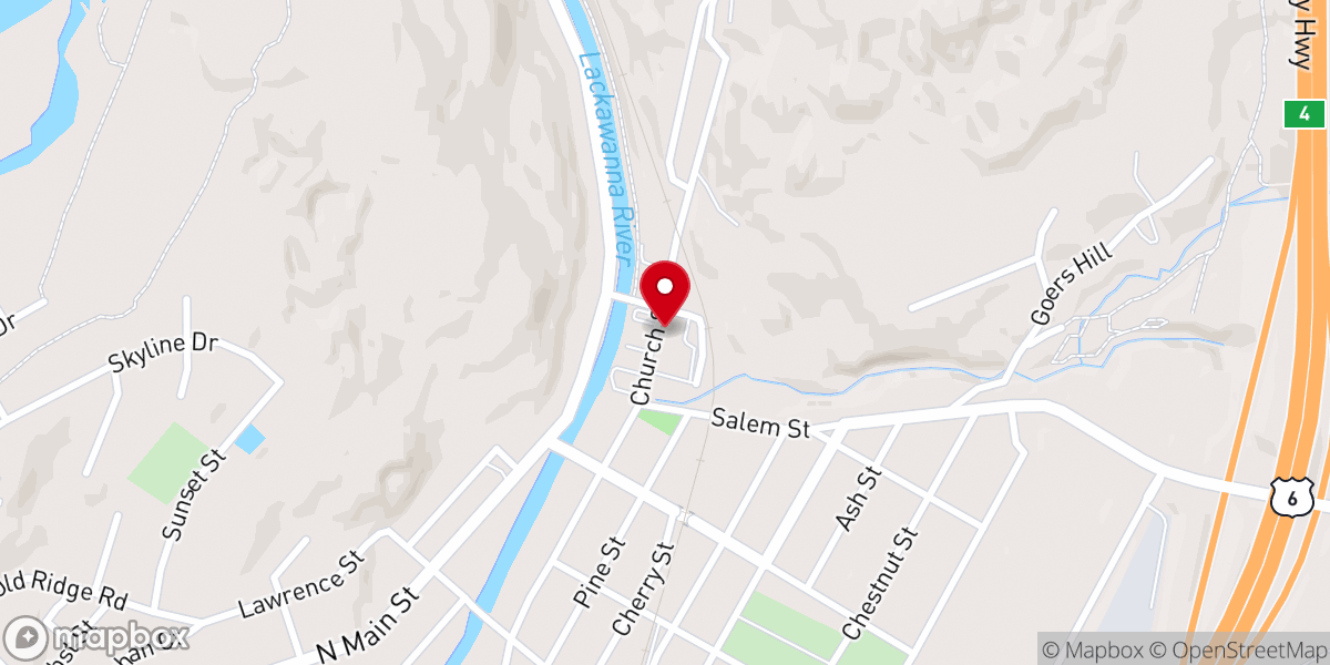 Map showing location of Christ The King Parish