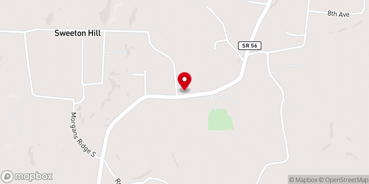 Map showing location of Coalmont church of Christ