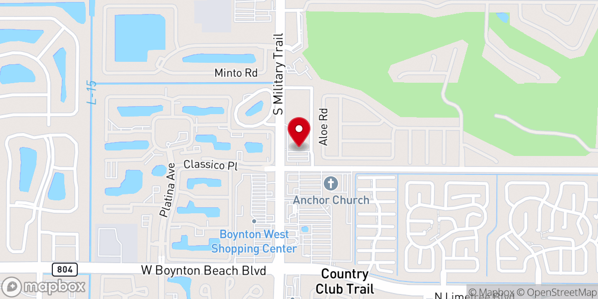 Map showing location of DeVos-Blum Family YMCA of Boynton Beach