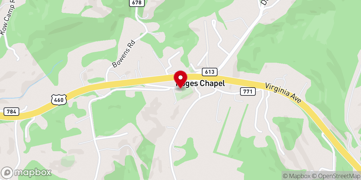 Map showing location of Mt Lebanon Church