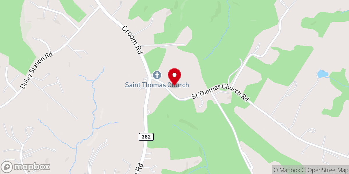 Map showing location of St Thomas' Parish