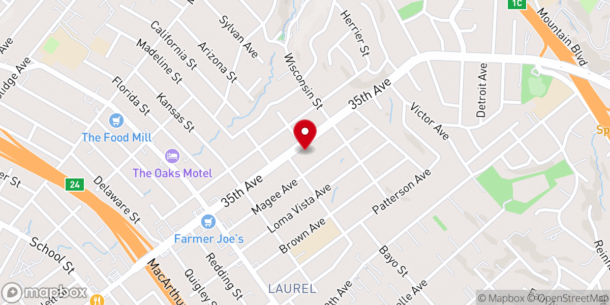 Map showing location of Pilgrim Lutheran Church