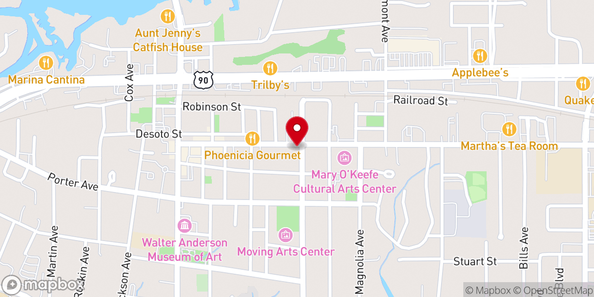 Map showing location of St James United Methodist Church