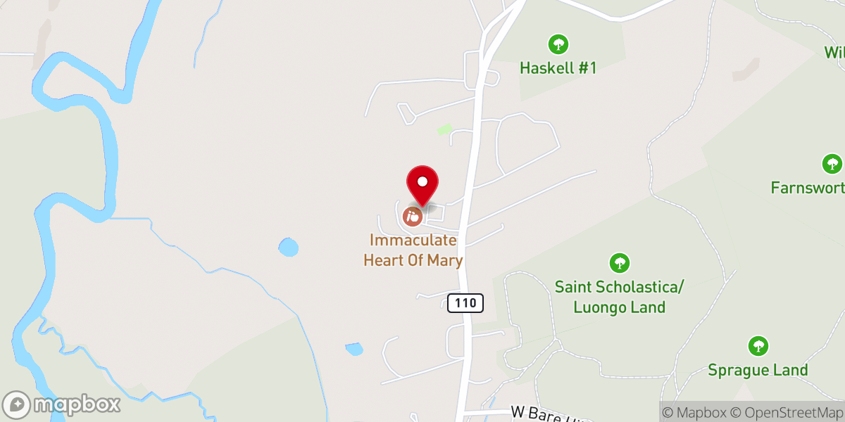 Map showing location of Saint Benedict Center