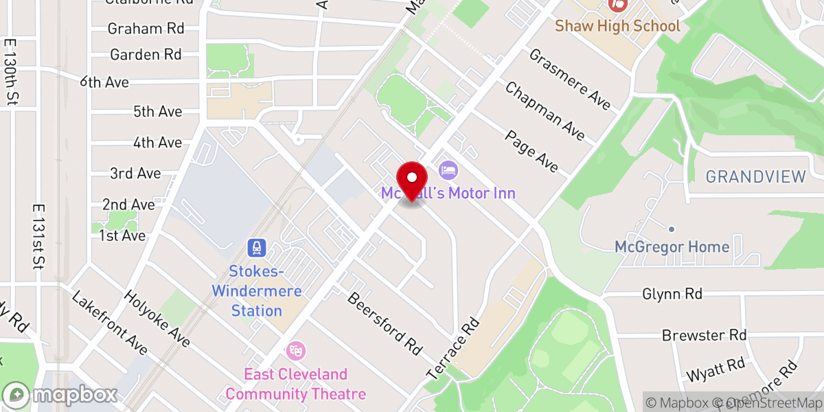 Map showing location of Starlight Baptist Church