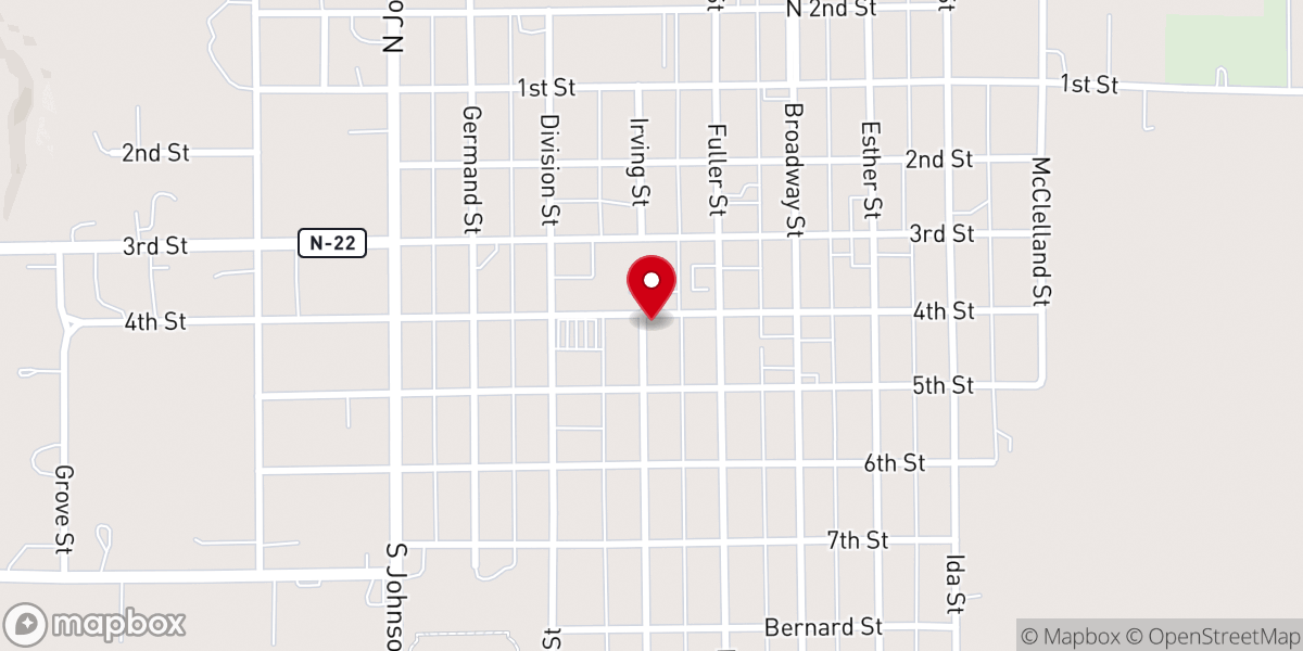 Map showing location of Mt Calvary Lutheran Church