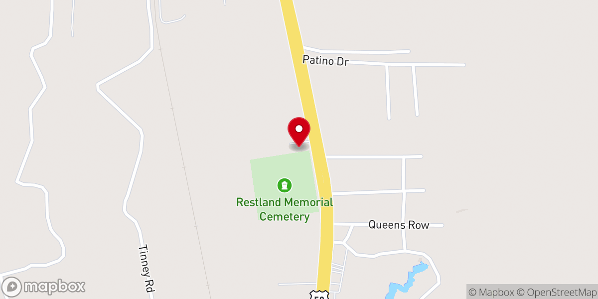 Map showing location of Blue Jay Ministries