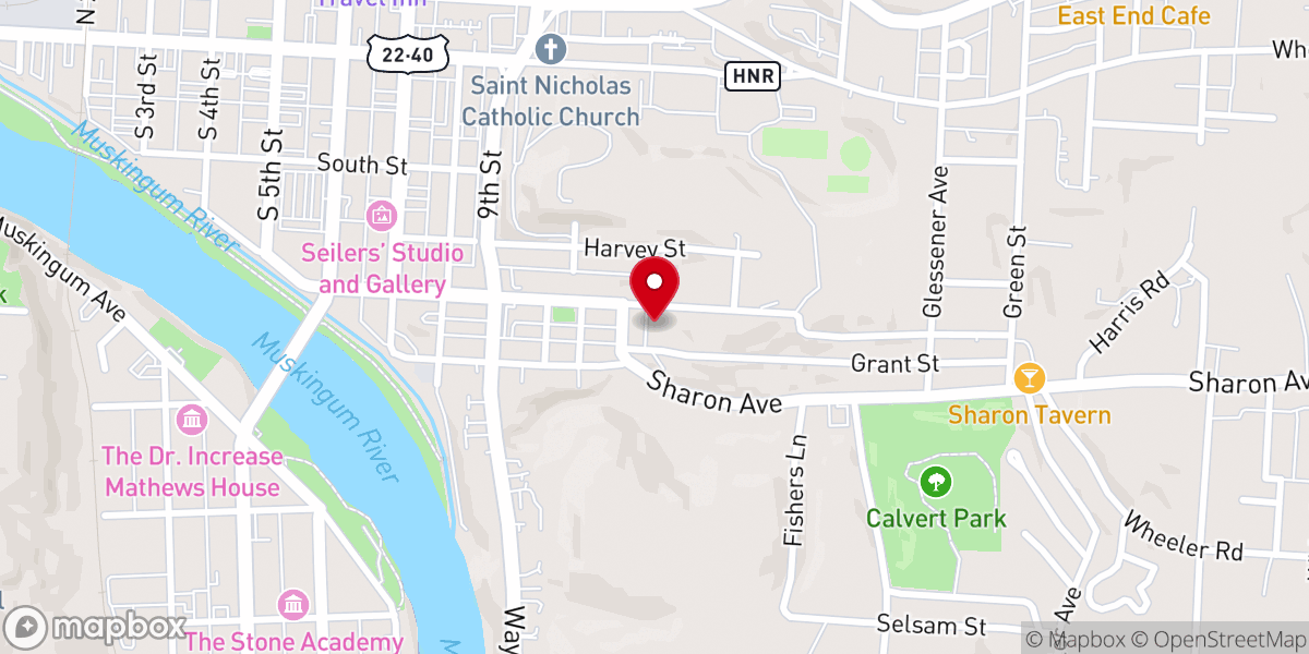 Map showing location of The Potter's House Church