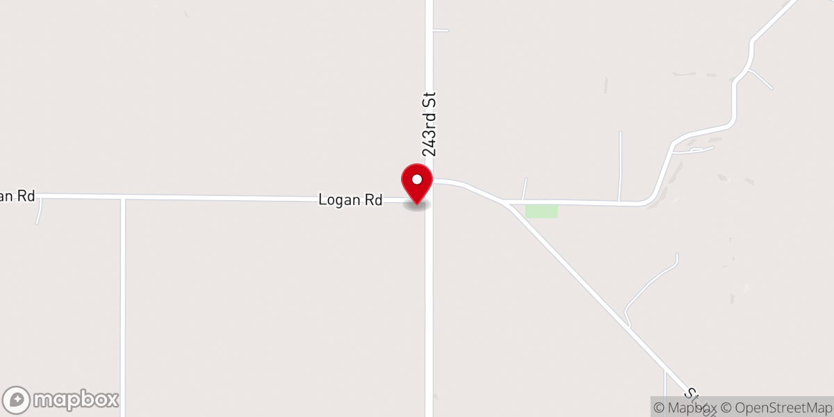 Map showing location of St John Lutheran Church