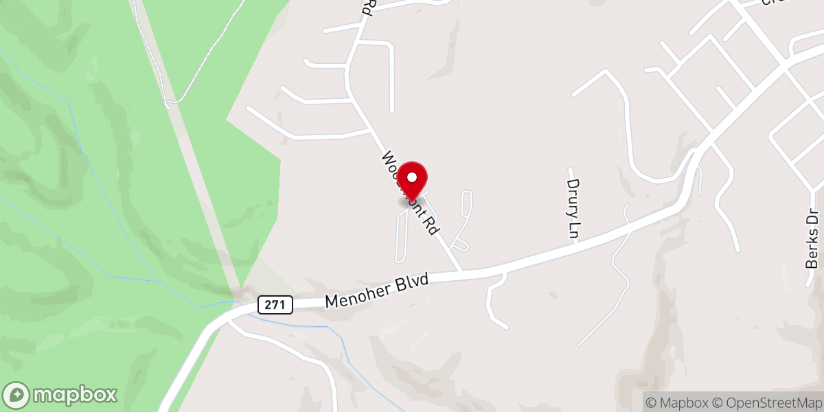 Map showing location of West Hills Community Church