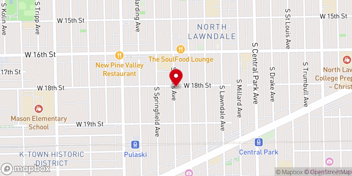Map showing location of Agape Church Baptist